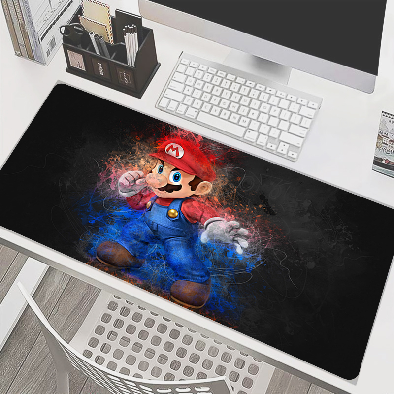 Gaming Accessories Laptop - 90x40cm Mouse Pad M-Mario Anime Gamer