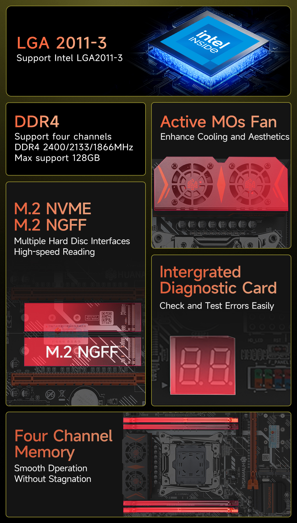 HUANANZHI X99 BD4 with E5 2680 – Gaming Accessories Combo recenzja i cena