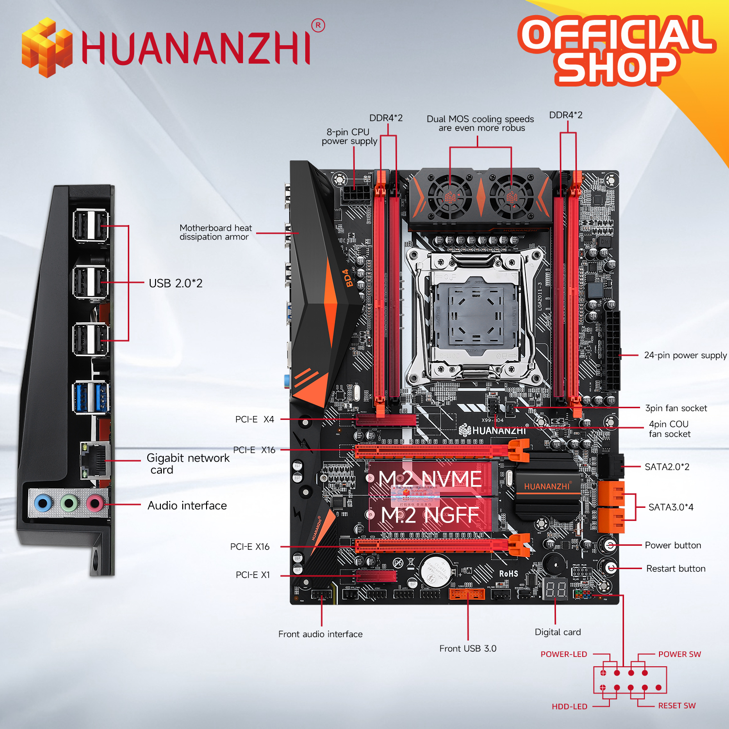 HUANANZHI X99 BD4 with E5 2680 – Gaming Accessories Combo recenzja i cena