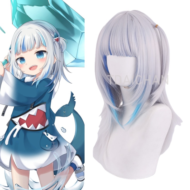 2025 Gawr Gura Cosplay Wig Whi – Virtual Gaming Accessories recenzja i cena