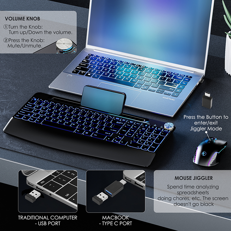 2.4G&Type-C Wireless Keyboard  – Gaming Accessories Combo recenzja i cena