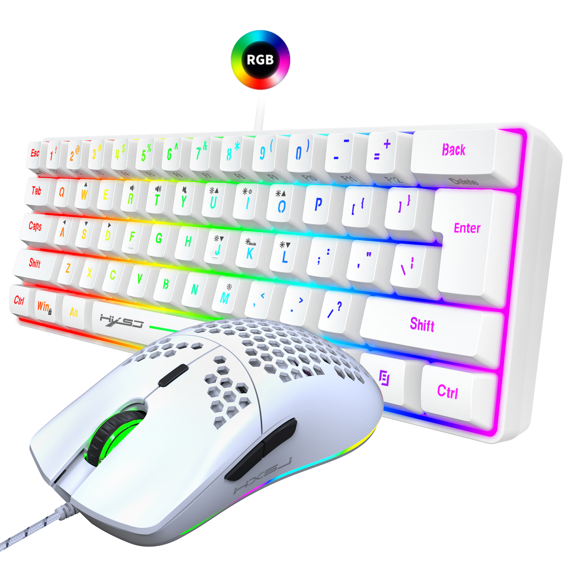 Hot selling HXSJ 61 keys V700  – Gaming Accessories Combo recenzja i cena