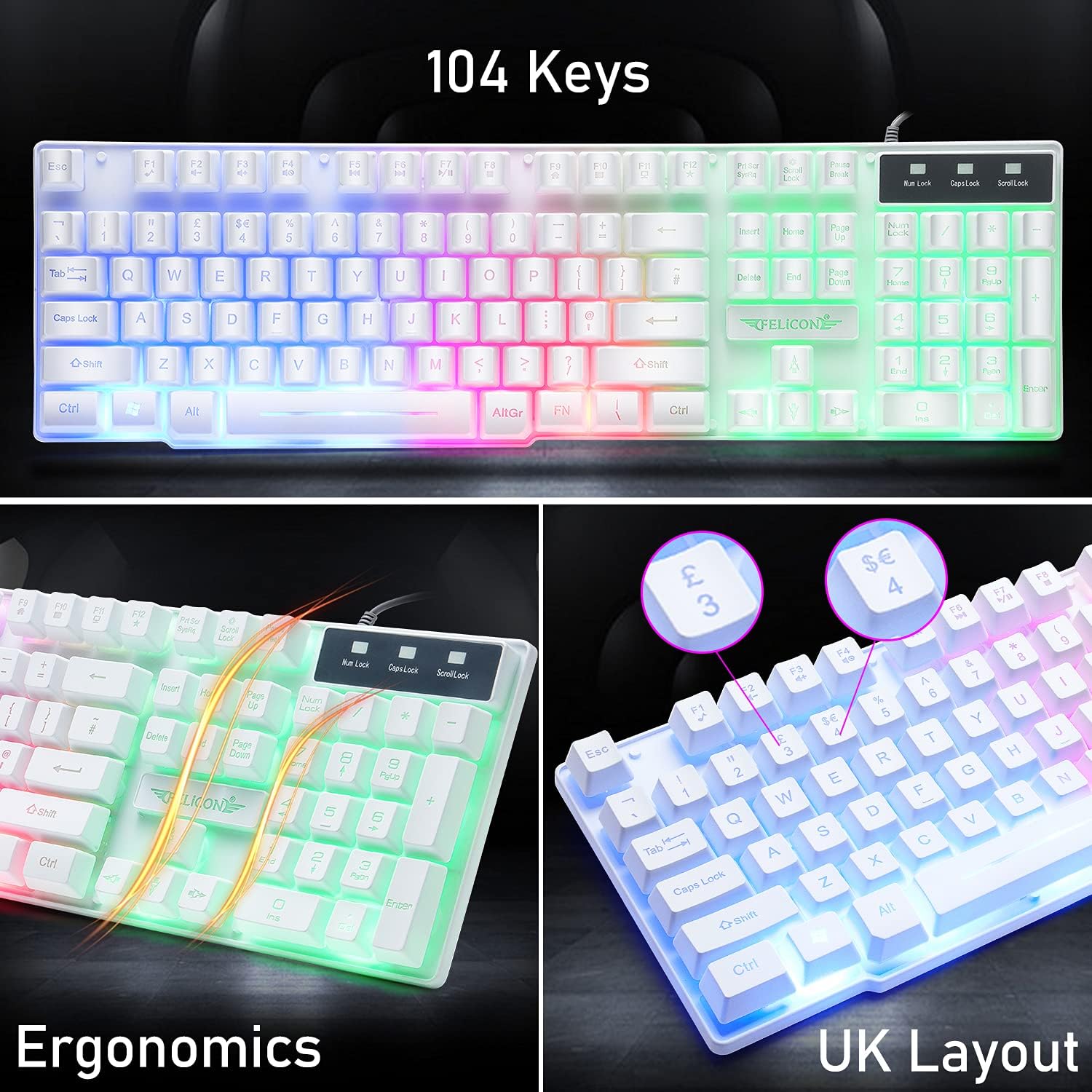 MAMBASNAKE T11 UK 100% Gaming  – Gaming Accessories Combo recenzja i cena