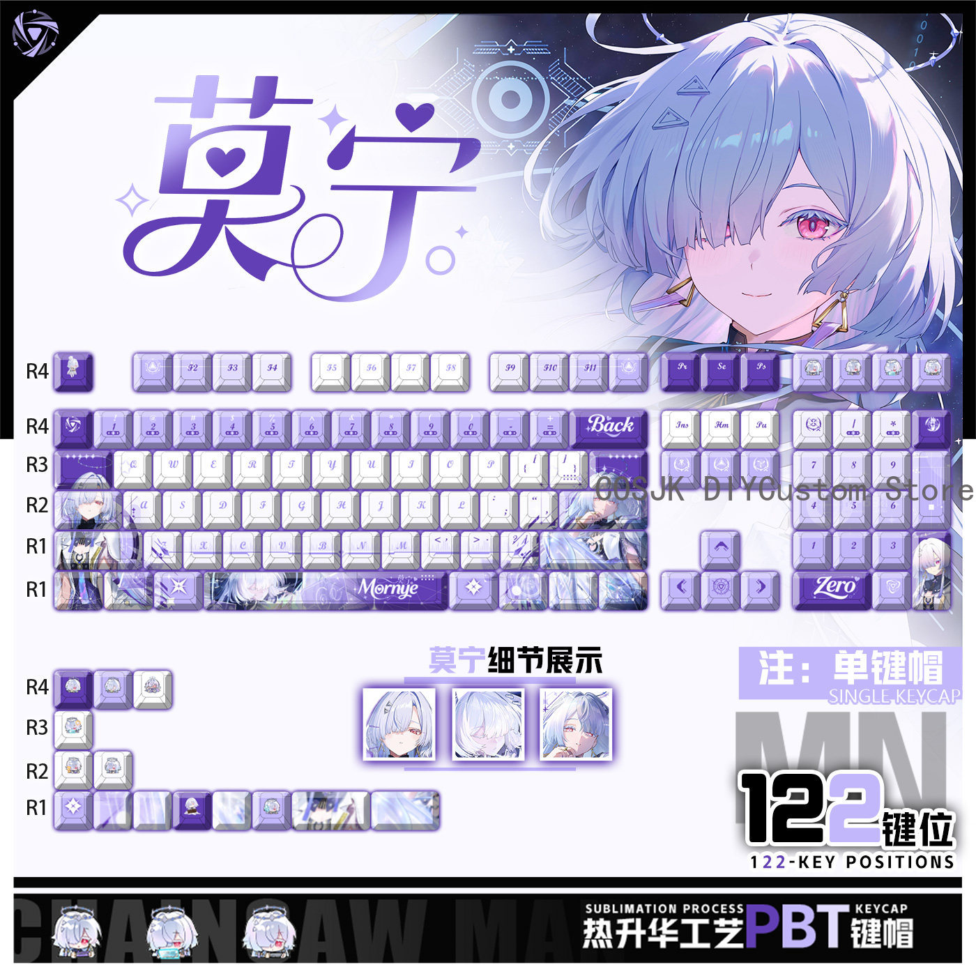 122 Keys Anime Mornye Wutherin – Gaming Accessories Gifts recenzja i cena