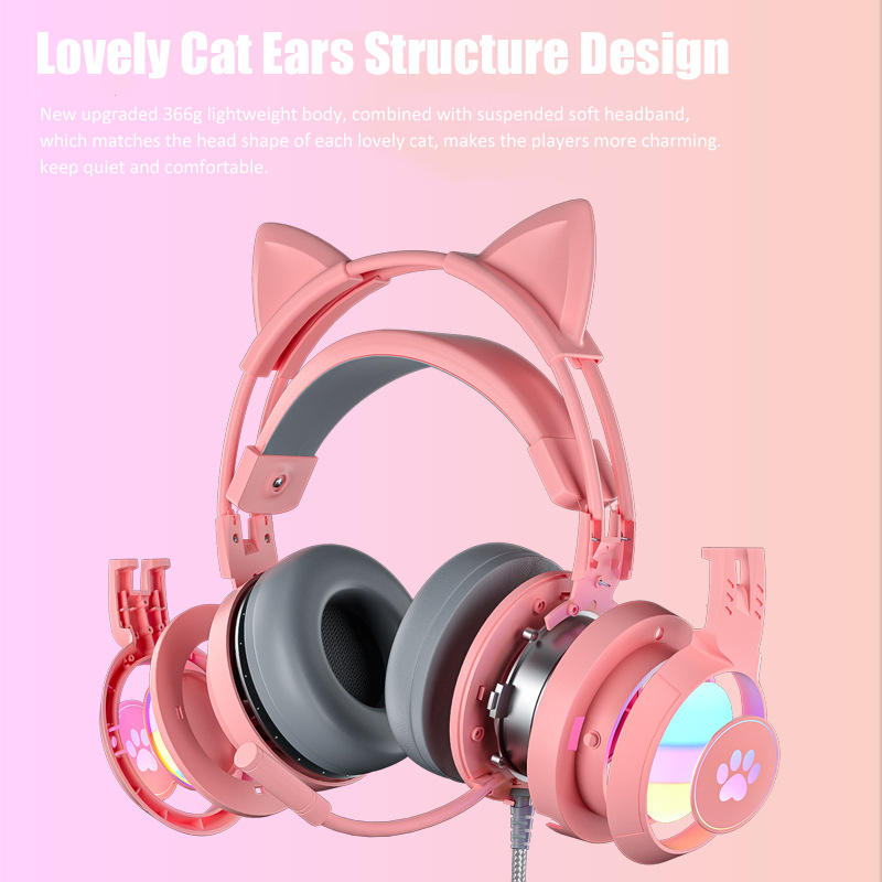 Cute Cat Ear Gaming Headphones – Gaming Accessories Kids recenzja i cena