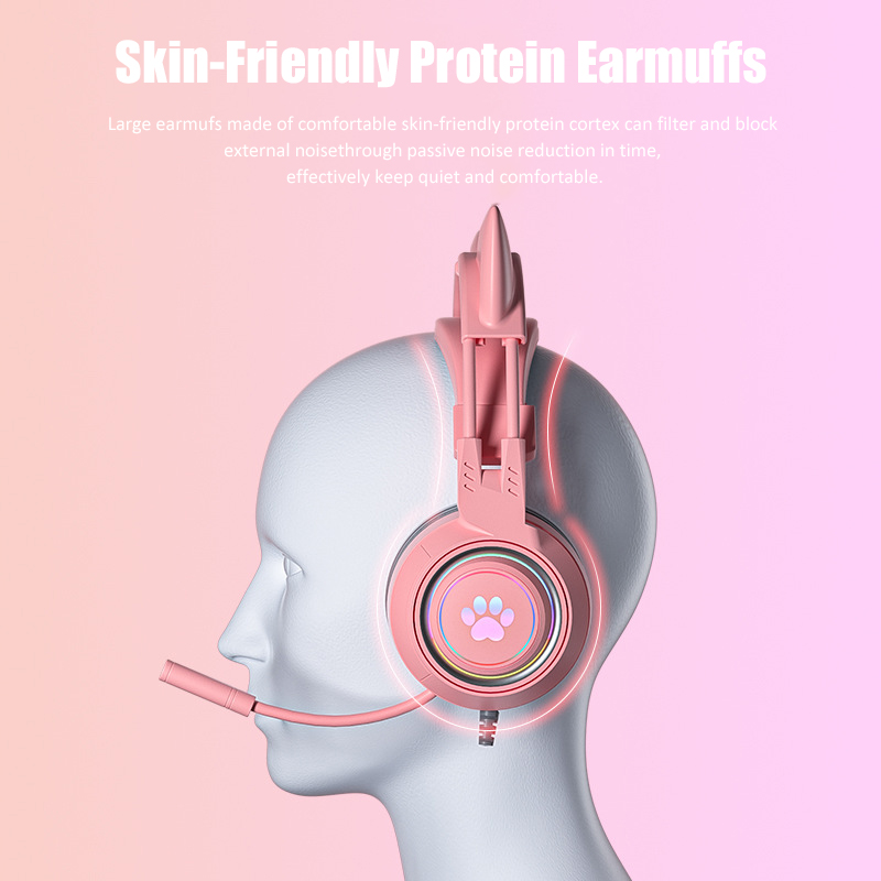 Cute Cat Ear Gaming Headphones – Gaming Accessories Kids recenzja i cena