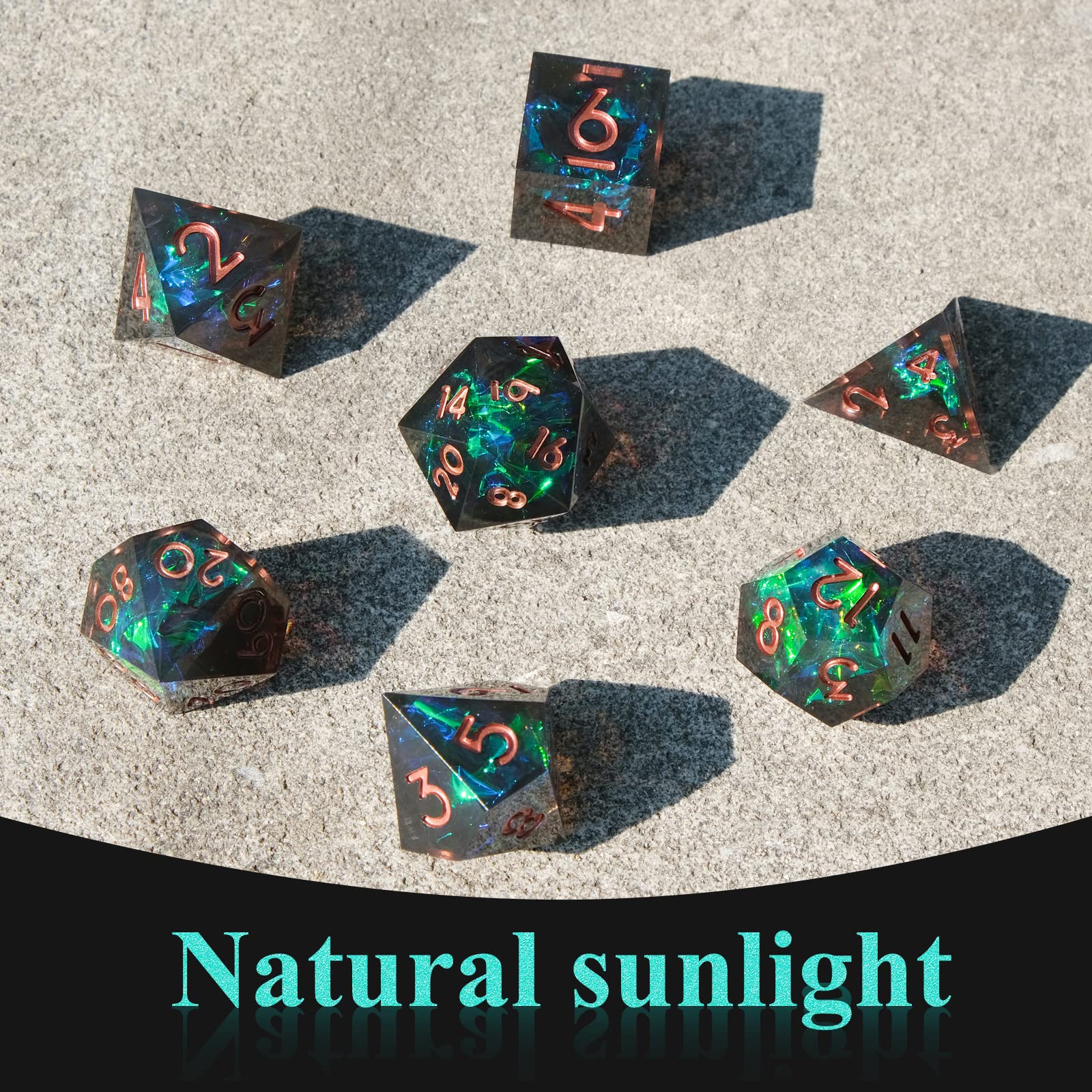 Resin Sharp Edge DND Dice Set  – Gaming Handheld Accessories recenzja i cena