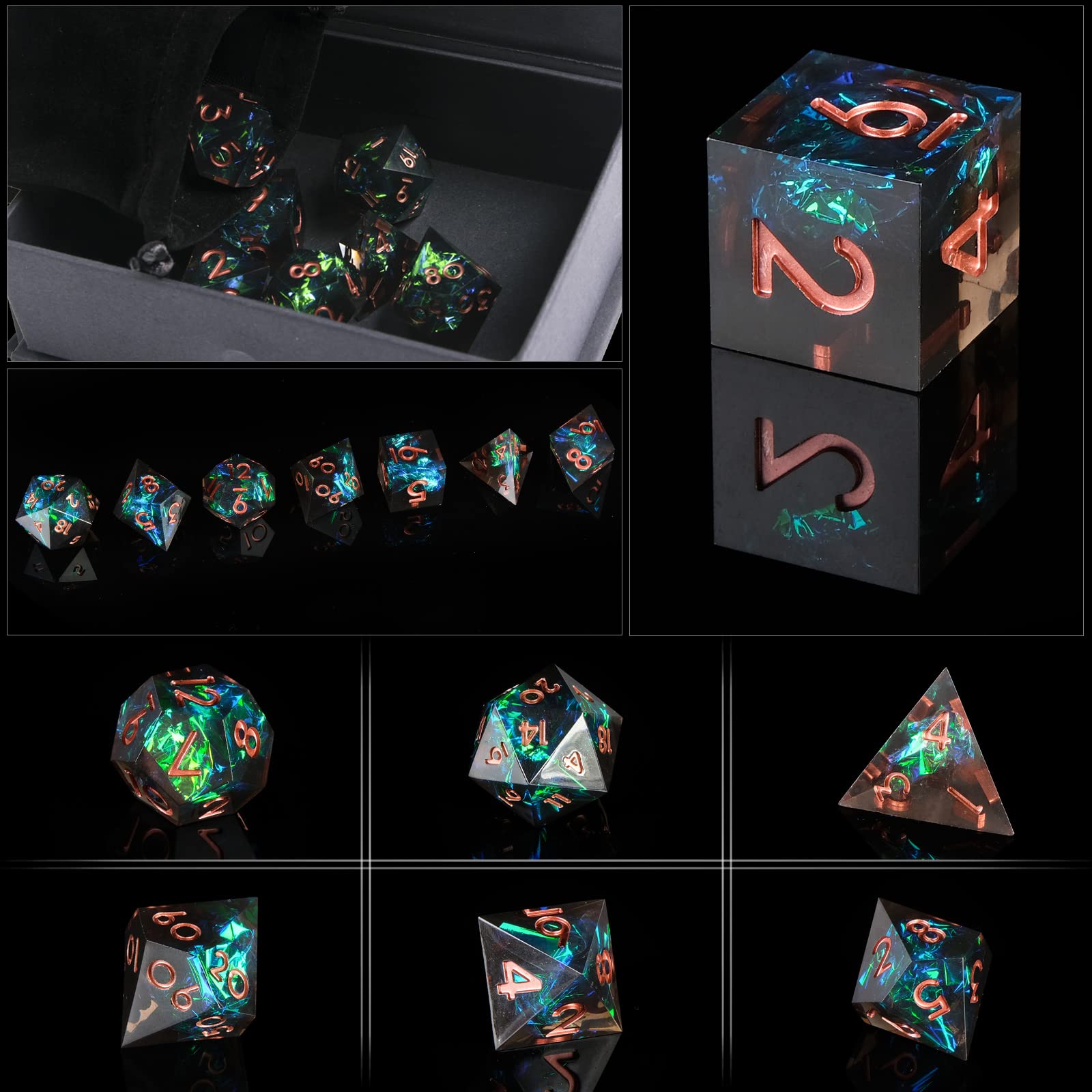 Resin Sharp Edge DND Dice Set  – Gaming Handheld Accessories recenzja i cena