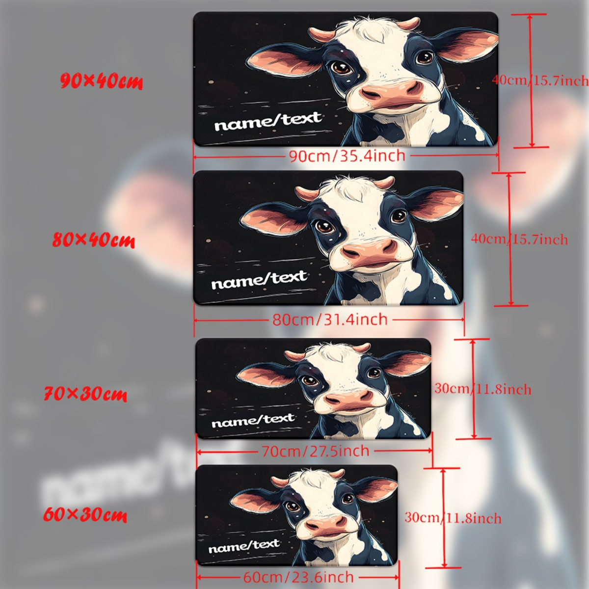 Cute Cow Cartoon Mouse Pad XXL – Gaming Accessories Name recenzja i cena