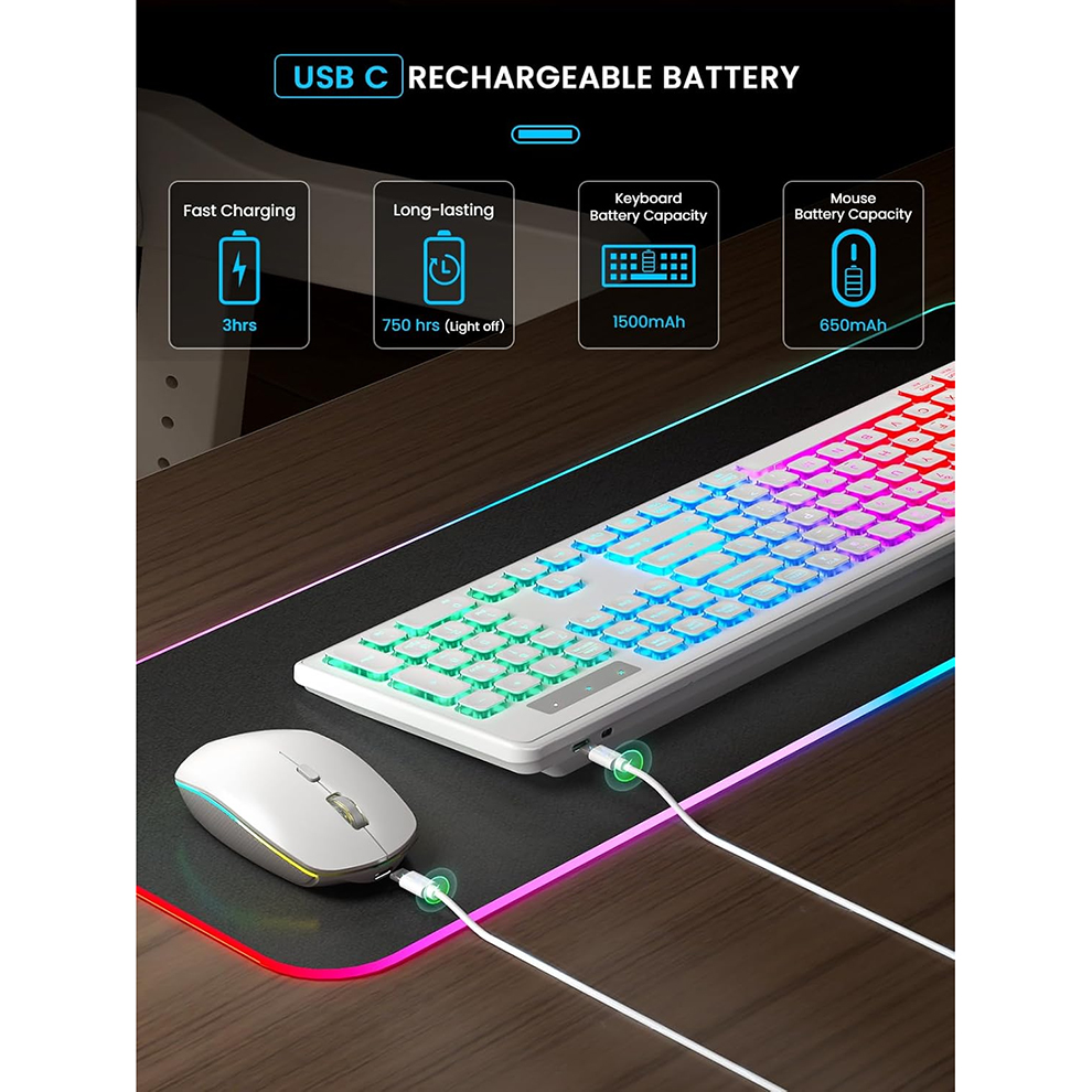Backlit Wireless Keyboard and  – Gaming Accessories Combo recenzja i cena