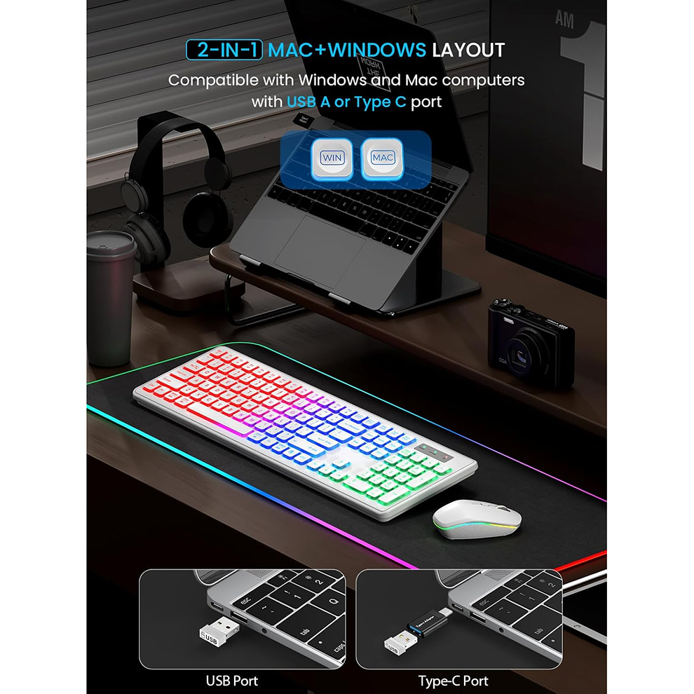 Backlit Wireless Keyboard and  – Gaming Accessories Combo recenzja i cena